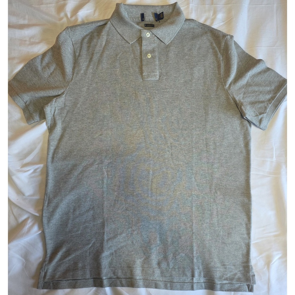 Polo Ralph Lauren Classic Fit Cotton Gray Polo Shirt Men's Size Large NWOT